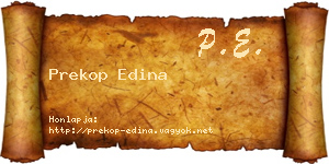 Prekop Edina névjegykártya