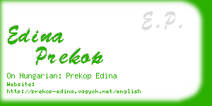 edina prekop business card